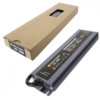 Блок питания герметичный тонкий IP67 MR12120 12v 10A 120W от магазина РЭССИ